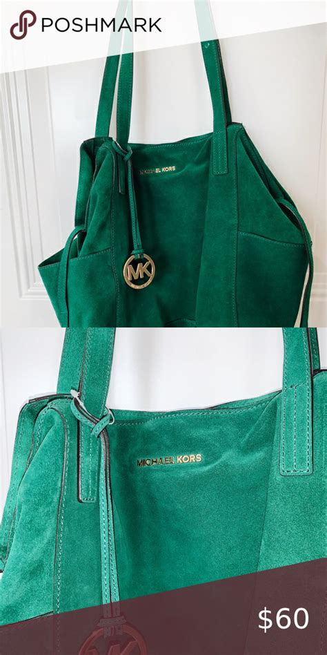 michael kors emerald green bag|Michael Kors green shoulder bags.